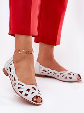 Ballet flats Step in style  Ballerinas from the Jezzi brand are an elegant and comfortable option for warm days. Made of eco leather. The perforated upper adds lightnes