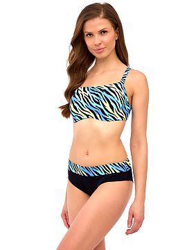 Swimming bra Lupo Line  Ember bra is a combination of wild patterns with elegance. Animal prints combined with classic cuts and warm summer colors are a proposition