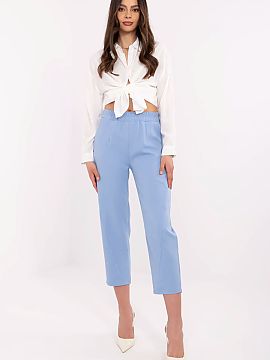 Women's pants Och Bella  Elegant women\'s cigarette trousers are the perfect combination of style and comfort. Made of smooth material predominantly polyester with a
