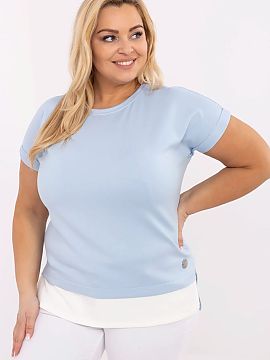 Plus size blouse Relevance  This everyday plus size blouse is a perfect combination of comfort and casual style. Made of exceptionally soft, pleasant to the touch mater