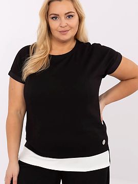 Plus size blouse Relevance  This everyday plus size blouse is a perfect combination of comfort and casual style. Made of exceptionally soft, pleasant to the touch mater