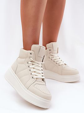Sport Shoes Step in style  High-top women\'s sneakers made of high-quality eco leather are the perfect choice for women who appreciate both comfort and modern style. S