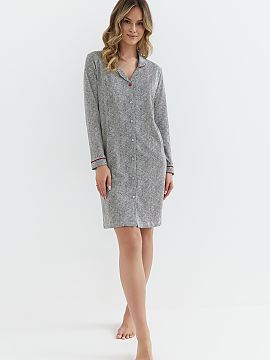 Nightshirt Cana  The elegant women\'s nightshirt in a shirt style is a combination of class and comfort. Made of soft, breathable fabric, it ensures comfort 