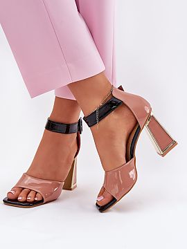Heel sandals Step in style  Elegant women\'s sandals from the Vinceza brand are a perfect choice for special occasions. Made of high-quality eco leather. Set on a stabl