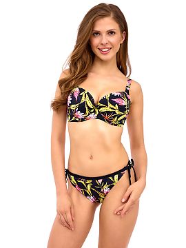 Swimming bra Lupo Line  Marvel in the summer with a stylish, swimsuit with an exotic, plant motif. Cups with gel push-up inserts on underwire beautifully gather and