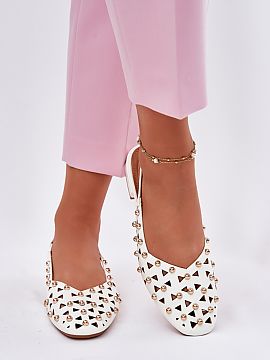 Ballet flats Step in style  Women\'s ballet flats with embellishment are a combination of elegance and comfort for everyday wear. The openwork pattern adds lightness an