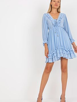 Daydress Och Bella  Summer boho dress with a flared cut is a feminine and stylish proposal for everyday wear and work. Made of a light combination of polyester 