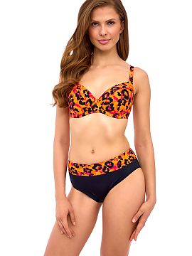 Swimming bra Lupo Line  Sofia big panther swimsuit bra is a model for women who like to emphasize their temperament and character. The bra has soft cups with shapin