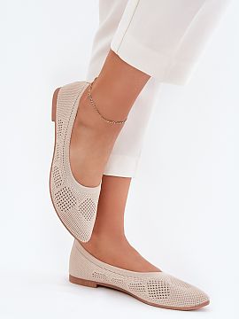 Ballet flats Step in style  Women\'s ballet flats made of textile material on a flat heel. The almond-shaped toe adds subtlety, and the soft eco-leather insole guarante