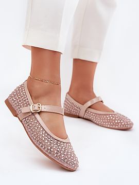 Ballet flats Step in style  Women\'s ballerina flats with embellishment that combine elegance with subtle style. Rounded toes add delicacy to them, while the strap with