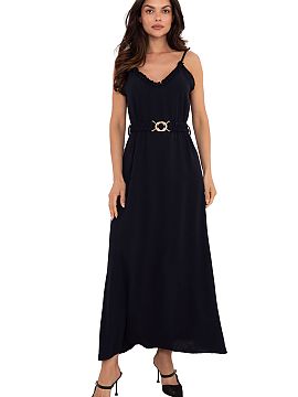 Daydress Och Bella  Summer maxi dress with straps is a stylish and comfortable option for everyday outings. Made of lightweight polyester, which lays well on th