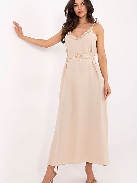 Daydress Och Bella  Summer maxi dress with straps is a stylish and comfortable option for everyday outings. Made of lightweight polyester, which lays nicely on 