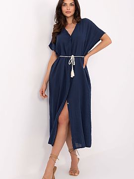 Daydress Och Bella  Summer shirt dress in boho style is a comfortable and stylish proposition for everyday wear. Made of natural, breathable cotton, it ensures 