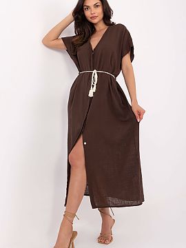 Daydress Och Bella  Summer boho shirt dress is a comfortable and stylish option for everyday wear. Made of natural, breathable cotton, it ensures comfort even o