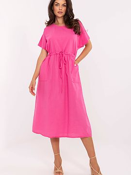 Daydress Och Bella  Light and comfortable summer dress with a flared cut, made of natural cotton. Smooth fabric ensures wearing comfort and works great in every