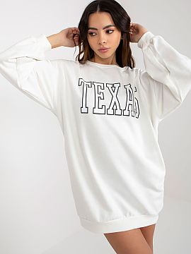 Sweatshirt Ex Moda  A long casual women\'s sweatshirt is the perfect everyday proposal comfortable, practical, and stylish. Made of a soft blend of cotton and p