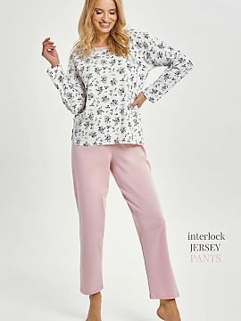 Pyjama Taro  Comfortable and classic women\'s pajamas made of high quality interlock cotton. The material is exceptionally soft, gentle on the skin and a