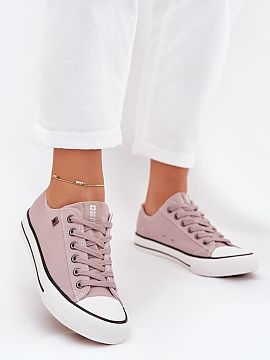 Sneakers Step in style  Women\'s sneakers from the Big Star brand made of textile material, in a classic, low cut, are a timeless proposal that never goes out of st