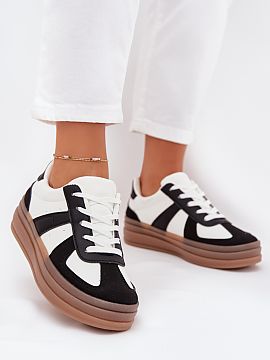 Sport Shoes Step in style  Stylish sneakers made of eco leather are a combination of style and comfort. Set on a platform, they add lightness and height, providing com