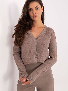 Cardigan Italy Moda  Stylish women\'s sweater of standard length, perfect for both everyday wear and work. Made of high-quality blend of viscose, polyester, and 