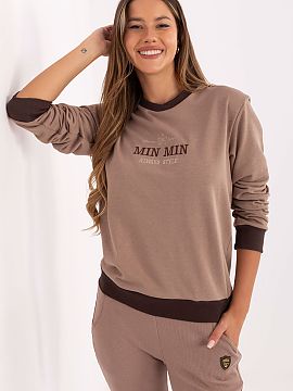 Sweatshirt Relevance  Casual women\'s sweatshirt made of soft cotton and polyester blend, combining comfort with trendy design. Classic round neckline and long sl