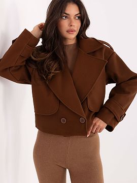 Coat Rue Paris  A short women\'s trench coat is a classic transitional coat in a casual style that works great for both everyday wear and work. Made of poly