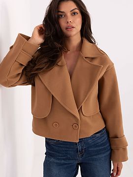 Coat Rue Paris  A short women\'s trench coat is a classic transitional coat in a casual style that works great for both everyday wear and work. Made of poly