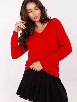 Jumper Factory Price  Stylish women\'s sweater of standard length, made of soft and stretchy blend of viscose, elastane, modal and polyamide, which ensures comfor