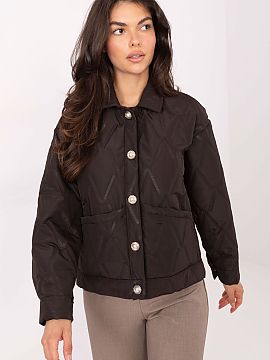 Jacket Rue Paris  Women\'s quilted transitional jacket is an elegant proposition for women who value classic style and comfort. Made of polyester, it stands o