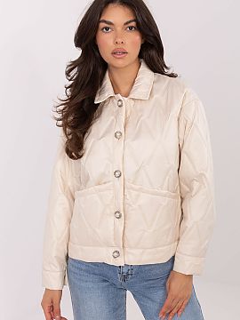 Jacket Rue Paris  Women\'s transitional quilted jacket is an elegant proposition for women who appreciate classic style and comfort. Made of polyester, it sta