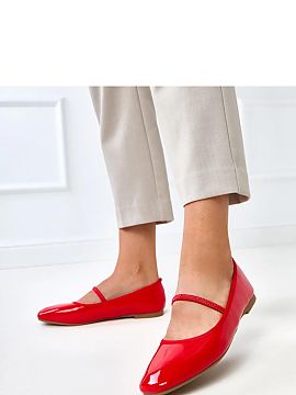 Balerinki Solea  Classic women\'s patent leather ballet flats made of high-quality synthetic material that combine elegance with everyday comfort. The model 