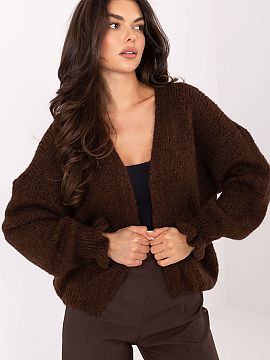 Cardigan Rue Paris  Cardigan without fastening is a universal casual-style throw, perfect for everyday wear and work. Made of a combination of acrylic, wool, vi