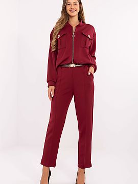 Complete Rue Paris  Women\'s casual set made of soft, delicate and exceptionally pleasant to the touch butter-like material. The set consists of a zip-up hoodie