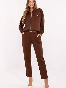 Complete Rue Paris  Women\'s casual set made of soft, delicate and extremely pleasant to the touch material. The set consists of a zip-up hoodie and pants with 