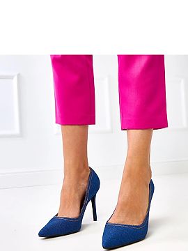 High heels Solea  Women\'s heels made of denim-imitating fabric are a combination of classic and modern accents. Made of a unique denim-like fabric, they attr
