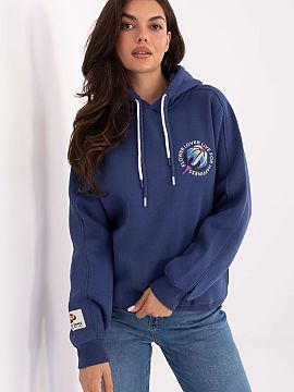 sweatshirt Sublevel  Women\'s hoodie in a casual style, perfect for everyday wear. Made of a blend of cotton and polyester, it provides comfort and pleasant warm