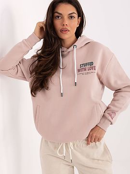Sweatshirt Sublevel  Women\'s hoodie in a casual style, perfect for everyday occasions. Made of a blend of cotton and polyester, it provides comfort and pleasant