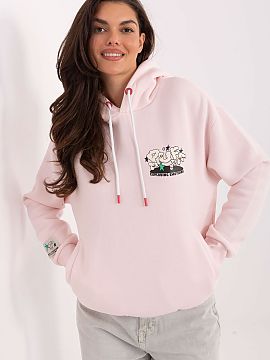 sweatshirt Sublevel  Women\'s hoodie in a casual style, perfect for everyday occasions. Made of a blend of cotton and polyester, it provides comfort and pleasant