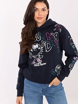 sweatshirt Sublevel  Women\'s sweatshirt in a casual style, perfect for everyday occasions. Made of a blend of cotton and polyester, it provides comfort and plea