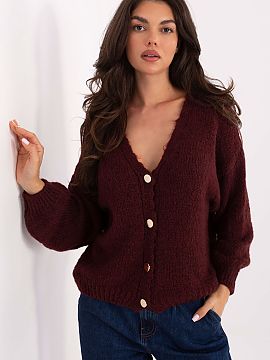Cardigan Rue Paris  Women\'s casual style sweater is a classic proposition for everyday wear and work. Made of a blend of acrylic, wool, viscose, and polyamide,