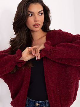 Cardigan Rue Paris  Cardigan without fastening is a universal casual style throw, perfect for everyday wear and work. Made of a combination of acrylic, wool, vi