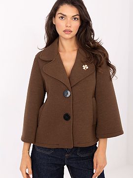 Coat Rue Paris  Short women\'s coat with an elegant character, perfect for the transitional season of autumn, winter, and spring. Made of high-quality blend