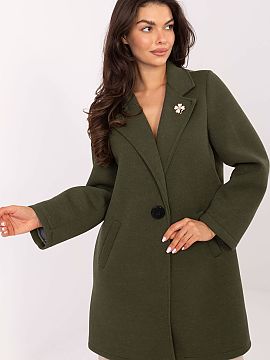 Coat Rue Paris  An elegant women\'s coat made of modern foam material, perfect for the transitional season of autumn, winter, and spring. Made of a blend of