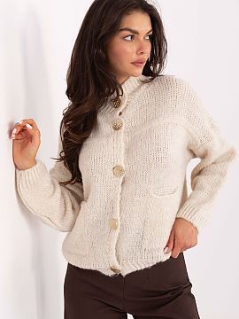 Cardigan Italy Moda  Stylish women\'s sweater with a classic cut, perfect for everyday wear and work. Made of high-quality blend of polyacrylic, polyamide, wool,