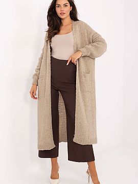 Cardigan Italy Moda  Long women\'s cardigan in a casual style, perfect for everyday wear and for work. Made of a soft and pleasant to the touch blend of polyacry