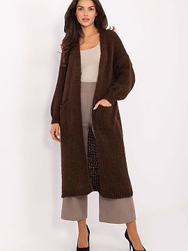 Cardigan Italy Moda  Long women\'s cardigan in a casual style, perfect for everyday wear and work. Made of a soft and pleasant to the touch blend of polyacrylic,