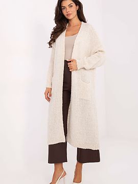 Cardigan Italy Moda  Long women\'s cardigan in a casual style, perfect for everyday wear and work. Made of a soft and pleasant to the touch blend of polyacrylic,