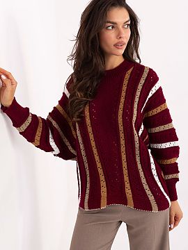 sweter Factory Price  Oversized women\'s sweater with a casual character, perfect for everyday occasions. Made of acrylic, it provides warmth and comfort when wor