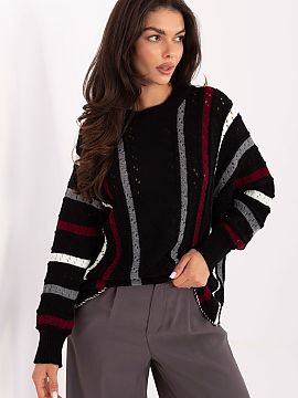 sweter Factory Price  Oversized women\'s sweater with a casual character, perfect for everyday occasions. Made of acrylic, it provides warmth and comfort when wor