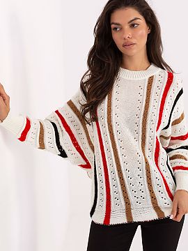 sweter Factory Price  Oversized women\'s sweater with a casual character, perfect for everyday occasions. Made of acrylic, it provides warmth and comfort when wea